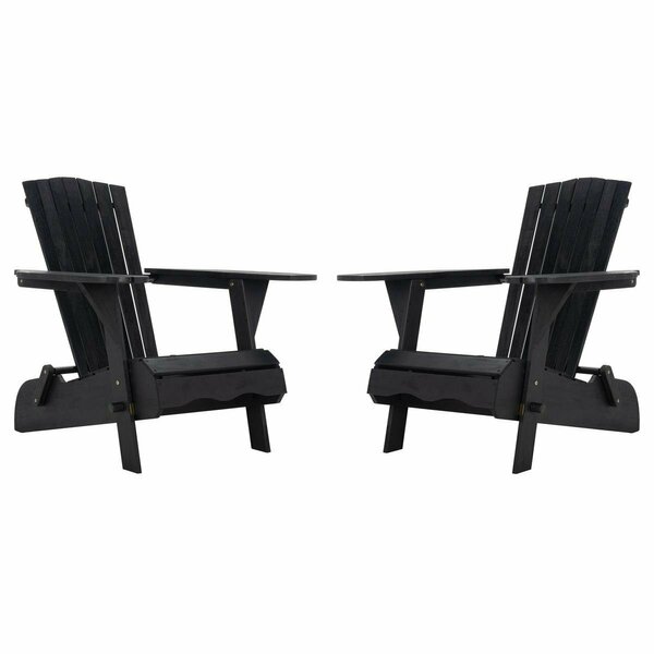 Safavieh Breetel Adirondack Chair, Black, 2PK PAT7034D-SET2